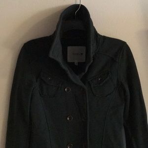 Hurley distressed double breasted utility jacket
